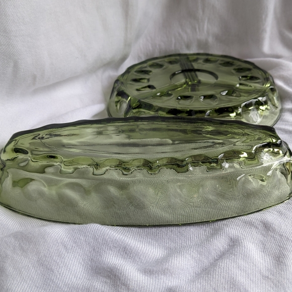 2 peace set of Vintage Indiana glass Green Dishes - Picture 11 of 12
